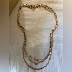 Multi Strands Metal Layered‎ Vintage Necklace